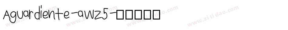 Aguardiente-aWZ5字体转换