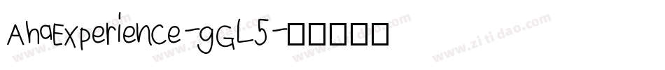 AhaExperience-gGL5字体转换