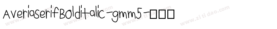 AveriaserifBolditalic-gmm5字体转换