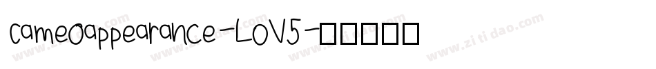 Cameoappearance-LOV5字体转换