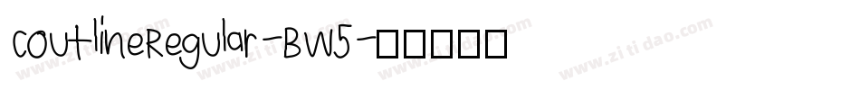 CoutlineRegular-BW5字体转换