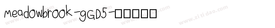 Meadowbrook-gGD5字体转换