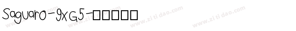 Saguaro-9xG5字体转换