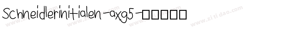 Schneidlerinitialen-axg5字体转换