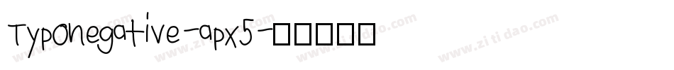 Typonegative-apx5字体转换