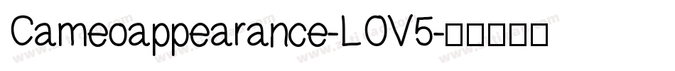 Cameoappearance-LOV5字体转换