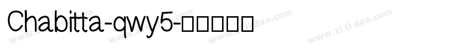 Chabitta-qwy5字体转换