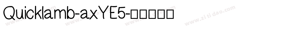 Quicklamb-axYE5字体转换