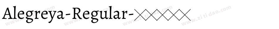 Alegreya-Regular字体转换