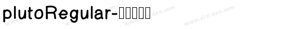 plutoRegular字体转换
