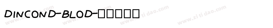 DINCOND-BLOD字体转换