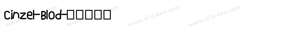 Cinzel-Blod字体转换