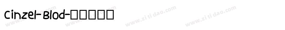 Cinzel-Blod字体转换
