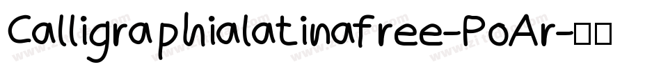 Calligraphialatinafree-PoAr字体转换