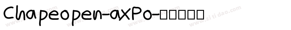 Chapeopen-axPo字体转换
