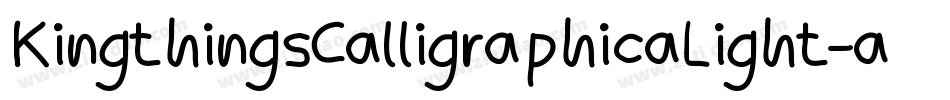 KingthingsCalligraphicaLight-aaPo字体转换