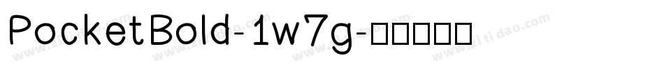 PocketBold-1w7g字体转换