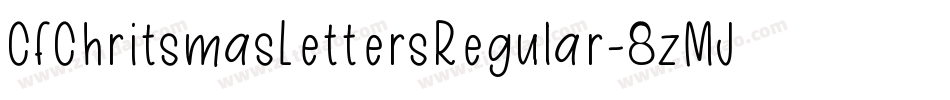 CfChritsmasLettersRegular-8zMJ字体转换