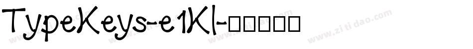 TypeKeys-e1Kl字体转换