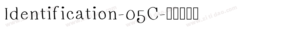 Identification-05C字体转换