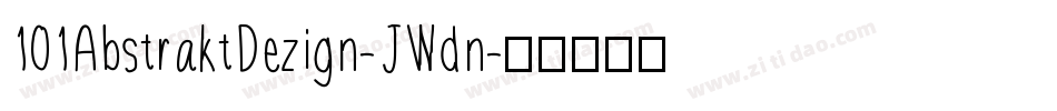 101AbstraktDezign-JWdn字体转换