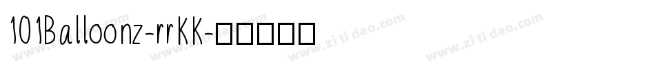 101Balloonz-rrKK字体转换