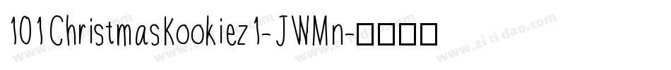 101ChristmasKookiez1-JWMn字体转换