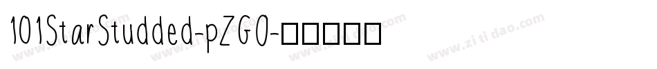 101StarStudded-pZGO字体转换