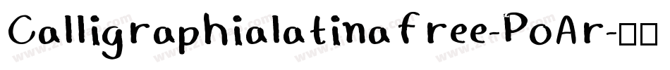Calligraphialatinafree-PoAr字体转换
