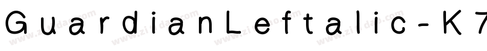 GuardianLeftalic-K7BPy字体转换