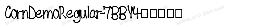 CornDemoRegular-7BBY4字体转换