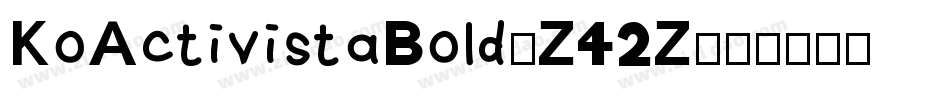 KoActivistaBold-Z42Z字体转换