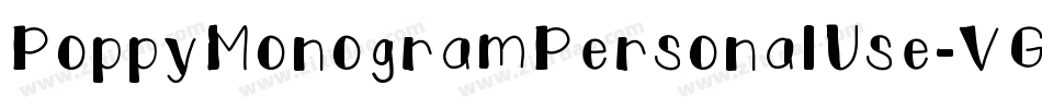 PoppyMonogramPersonalUse-VGVdz字体转换