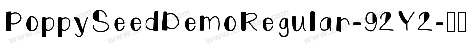 PoppySeedDemoRegular-92Y2字体转换
