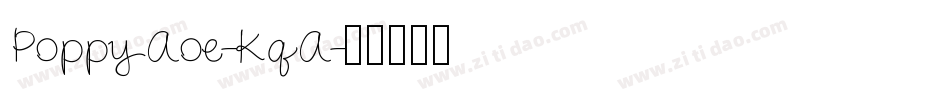 PoppyAoe-KqA字体转换