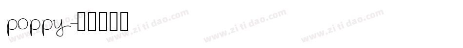 poppy字体转换
