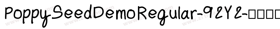 PoppySeedDemoRegular-92Y2字体转换