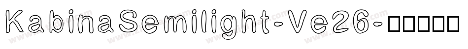 KabinaSemilight-Ve26字体转换