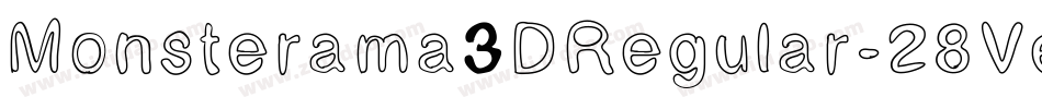 Monsterama3DRegular-28Ve字体转换