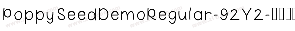 PoppySeedDemoRegular-92Y2字体转换