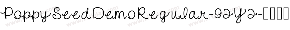 PoppySeedDemoRegular-92Y2字体转换
