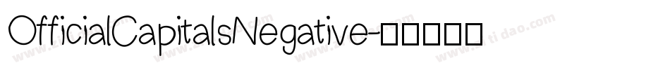 OfficialCapitalsNegative字体转换