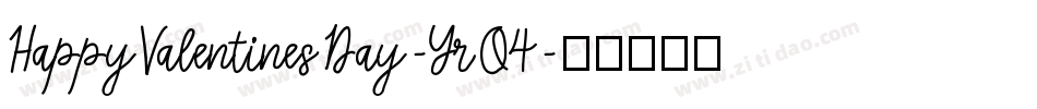 HappyValentinesDay-YrO4字体转换