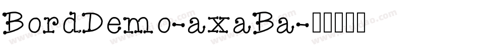 BordDemo-axaBa字体转换
