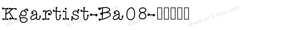 Kgartist-Ba08字体转换