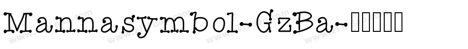 Mannasymbol-GzBa字体转换