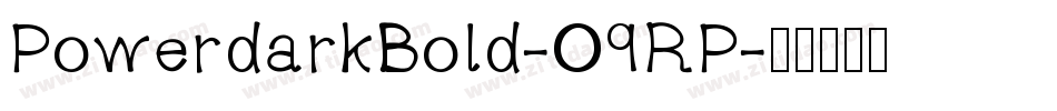 PowerdarkBold-O9RP字体转换