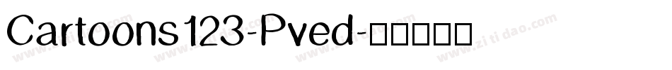 Cartoons123-Pved字体转换