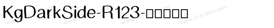 KgDarkSide-R123字体转换
