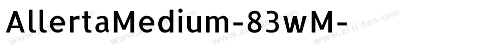 AllertaMedium-83wM字体转换